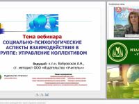 Социально-психологические аспекты взаимодействия в группе: управление коллективом