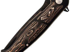 Складной нож Honor Caesar, сталь S35VN с гравировкой, рукоять титан/карбон, черный