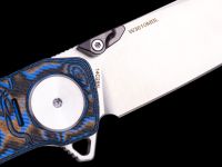 Складной нож Dr.Tech W3610MBL, сталь 14C28N, рукоять микарта, Pattern Blue
