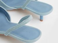 Туфли на низком каблуке, Синий