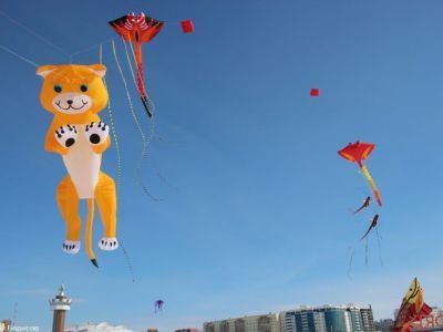 Шоу воздушных змеев открылось на озере Сайсары в Якутске