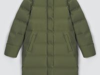 Пуховое стеганое пальто с капюшоном