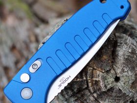 Автоматический нож Hogue Ballista I Auto, сталь 154CM, рукоять алюминий, синий