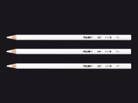 Набор 3 белых карандаша для рисования + ластик Milan "4824" заточенный 1 цв. 4 пред. 1 шт