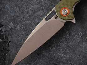 Складной нож Artisan Archaeo, сталь D2, рукоять G10, green
