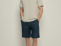 Шорты на резинке с добавлением льна