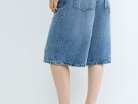 Джинсовые шорты-бермуды, Голубой