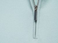 Джемпер с воротником поло на молнии, Зеленый