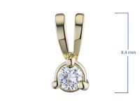 Подвеска из желтого золота с бриллиантом э0301пд02121200