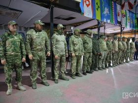 В Якутске на специальную военную операцию проводили отряд «Боотур»