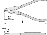 Съёмник наружных стопорных колец с загнутыми концами Unior 534PLUS/1DP (12-25 мм)