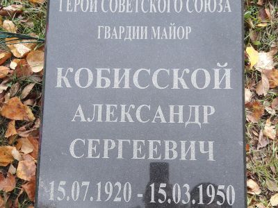 Памятник Герою Советского Союза летчику-испытателю А. Кобинскому