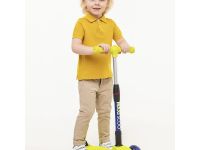 Самокат  Maxiscoo Baby Delux (с лыжами), цвет Желтый-Зеленый