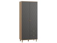 Распашной шкаф Теджонс 2-93x224 Ромб Графитовый