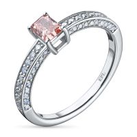 Кольцо из белого золота э0912кц11220012_pink
