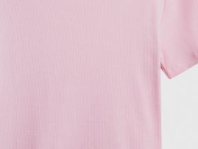 Футболка в рубчик, Розовый