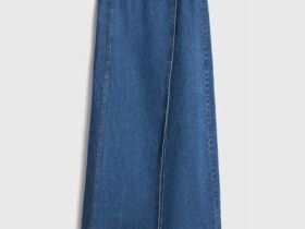 Джинсовая макси-юбка, Синий