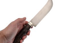 Нож Пчак, сталь D2, рукоять темная карельская береза