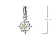 Подвеска из комбинированного золота э4812пд06160700