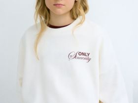 Свитшот с принтом для девочек, Бежевый