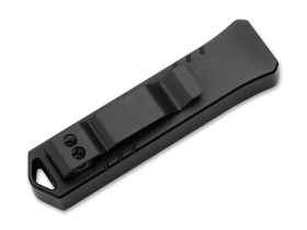 Фронтальный автоматический нож Boker Micro USB OTF, сталь D2, рукоять алюминий, черный