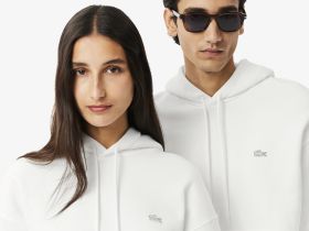 Хлопковый свитшот Lacoste унисекс свободного кроя
