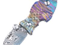 Складной нож-подвеска Sanrenmu 6171-TD, сталь Дамаск, рукоять титан
