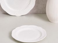 Тарелка Белое тиснение/Emboss White I