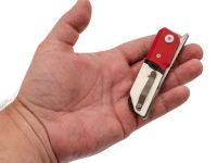 Складной нож Maxace Capsule-2, сталь 10CR15COMOV, рукоять G10, красный/белый