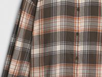 Хлопковая рубашка в клетку, Бежевый