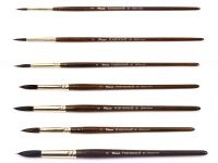 Кисть белка микс №3 круглая Pinax "Poseidon 821" короткая ручка