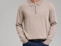 Джемпер-поло полуприлегающего кроя с шерстью