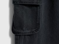 Широкие джинсы с карго-карманами для девочек, Серый