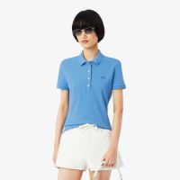 Женское поло Lacoste приталенного кроя из эластичного хлопка