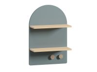 Полка Арчи 1-45x67 Серо-зеленый/Береза
