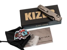 Складной нож Kizer Original 2 Sheepsfoot, сталь S45VN, рукоять титан, серый