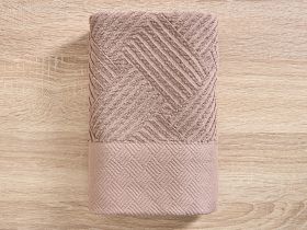 Полотенце махровое Зигзаг/Zigzag, коричневое
