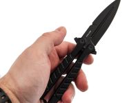 Нож-бабочка (балисонг) Ромул Black, сталь AUS-8, рукоять G10