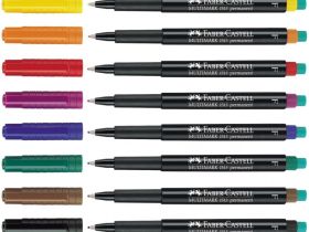 Маркер перманентный Faber-Castell "Multimark" 0,6 мм, желтый
