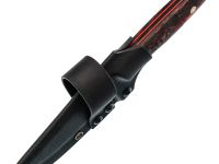 Туристический нож Град Горький Оса, сталь Elmax, рукоять карбон, черно-красный