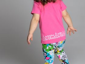 Комплект детский трикотажный для девочек: фуфайка (футболка), брюки (легинсы)