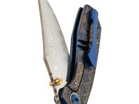 Складной нож Assassin knives Mini Rex, сталь Elmax/Damascus, рукоять титан