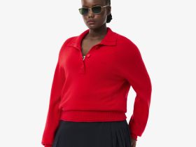 Женский шерстяной свитер Lacoste с высоким воротником