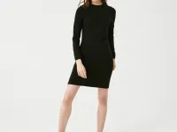 Женское платье Lacoste с длинным рукавом и круглым вырезом