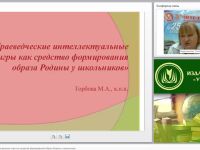 Краеведческие интеллектуальные игры как средство формирования образа Родины у школьников
