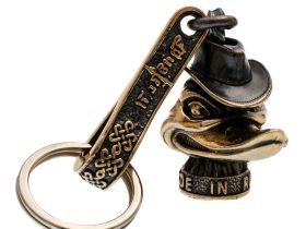 Брелок Утка, бронза