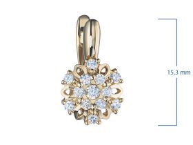 Серьги из желтого золота э0312сг10170800