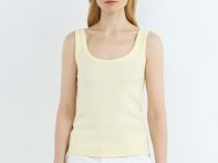 Базовая майка в рубчик, Желтый