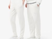 Хлопковые спортивные брюки Lacoste унисекс