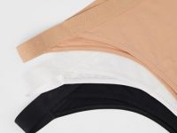 Трусы-бразилиана с мягкой резинкой, 3 шт., Белый